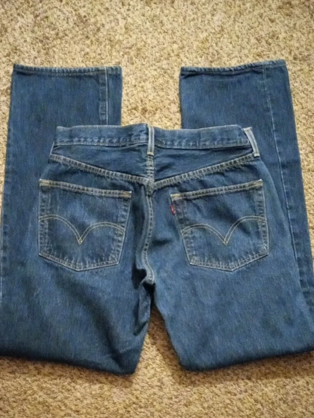 Men's 501 Levi's Dark Blue Straight Leg Jeans